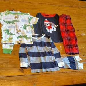 Kids Pajamas Set - Striped, Dinosaur, and Plaid Designs